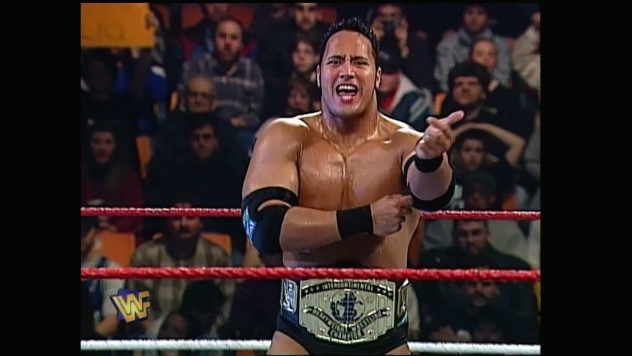 Iron Sheik, Bob Backlund & Sultan mock Rocky Maivia in match. Tony