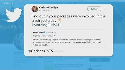 FedEx sorting packages after freeway accident