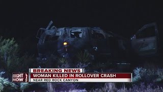 BREAKING: 1 dead, 1 injured after rollover near Red Rock Canyon