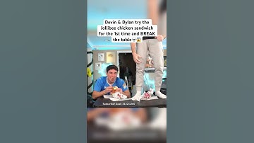 Devin & Dylan try the Jollibee chicken sandwich for the 1st time and BREAK the table💀😱