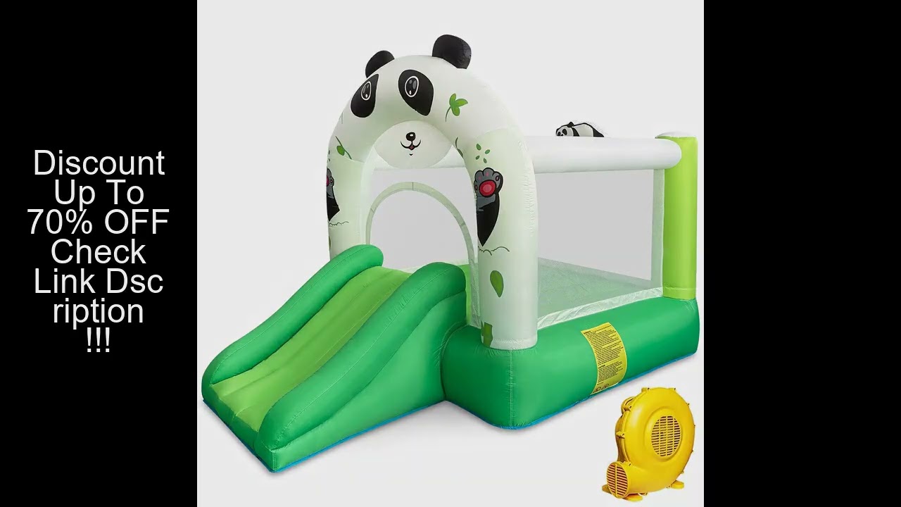 YARD Panda Bounce House Inflatable Mini Bouncer Slide Bouncy Castle Outdoor and Indoor with Blower