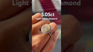 5캐럿 오벌컷 라이트 옐로우 다이아몬드 반지💍 #다이아반지 #다이아몬드반지#5캐럿