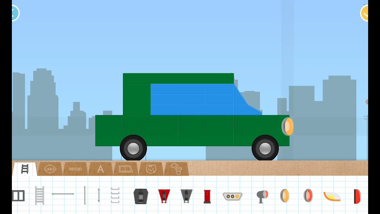 how to make a car in labo brick train [need unlock]