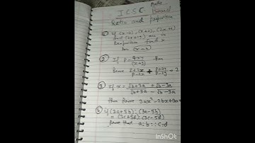 ICSE MATHS IMPORTANT CLASS 10 PART 1 RATIO AND PROPORTION