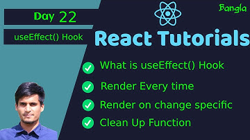#22 React Basic to Pro Bangla Video Tutorial - Day 22 - React useEffect Hook In Depth