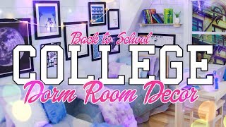DIY - How to Make: College Dorm Room Decor | Back to School 1:6th Scale Accessories