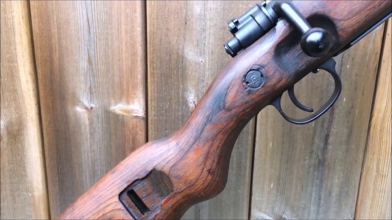Airsoft  s&t k 98 in a original  mauser k 98 stock .