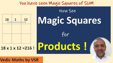 Magic Squares of Products !! Easiest Method! Vedic Maths by VSR