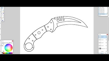 Making the paper CS:GO Talon Knife Template