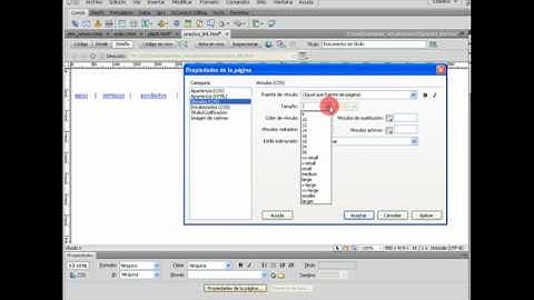 Cambiar el color del texto vinculado Dreamweaver CS5