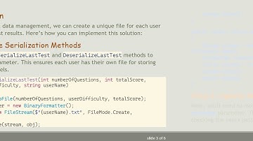 How to Bind Data Across Multiple Files in C#  for User-Specific Scores and Difficulty Levels