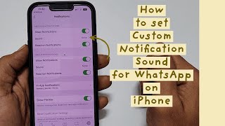 how to change notification tone for whatsapp on iphone