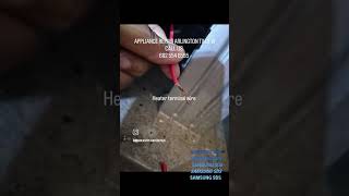 Samsung dryer not heating.  terminal wire was burnt up. appliance repair Arlington tx