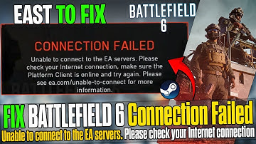 How to Fix Battlefield 6 🛠️ CONNECTION FAILED Error  Can’t Connect to EA Servers on PC🌐