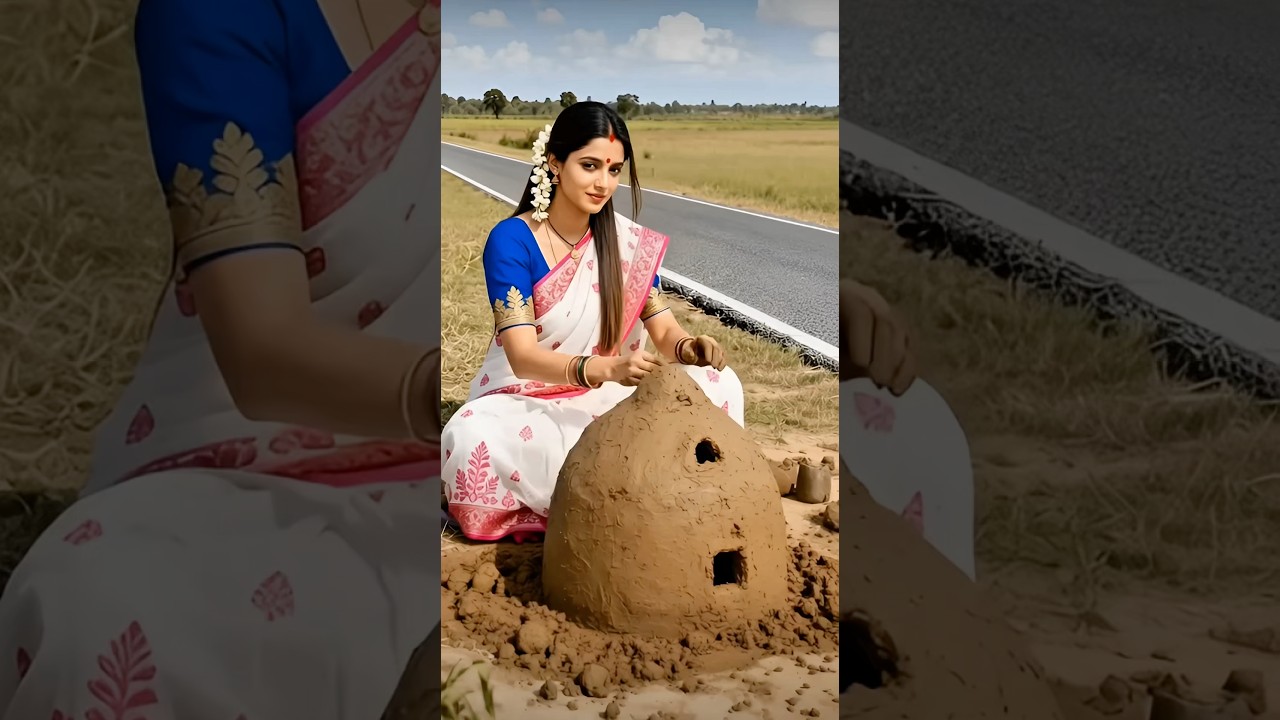 She Builds a Roadside Shelter to Escape the Scorching Sun| Emotional Short Story 