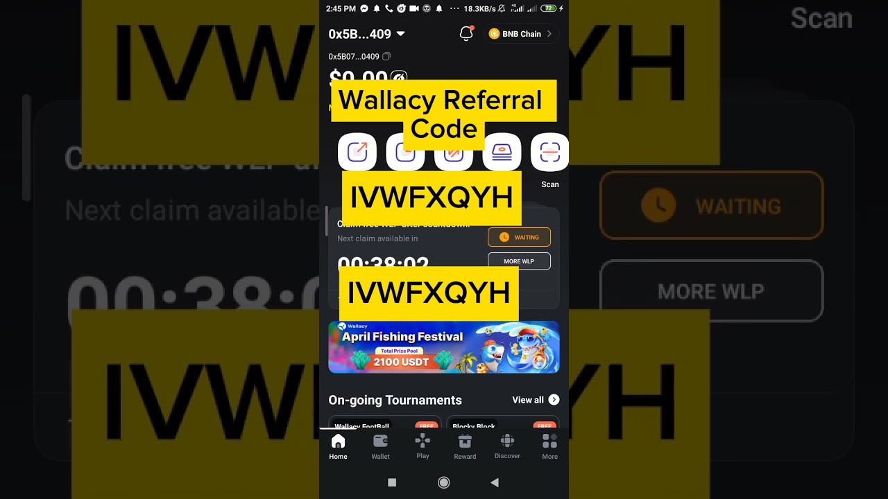 WALLACY REFERRAL CODE।।  WALLACY WALLET AIRDROP REFERRAL CODE।।WALLACY WALLET MINING REFERRAL CODE