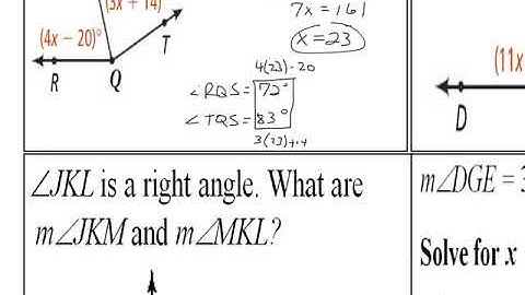 1.4 Angle Addition Postulate