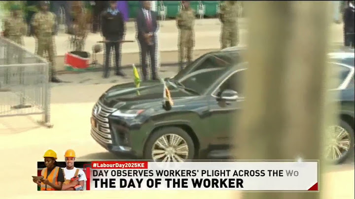 President Ruto arrives at Uhuru Gardens for Labour Day 2025 celebrations