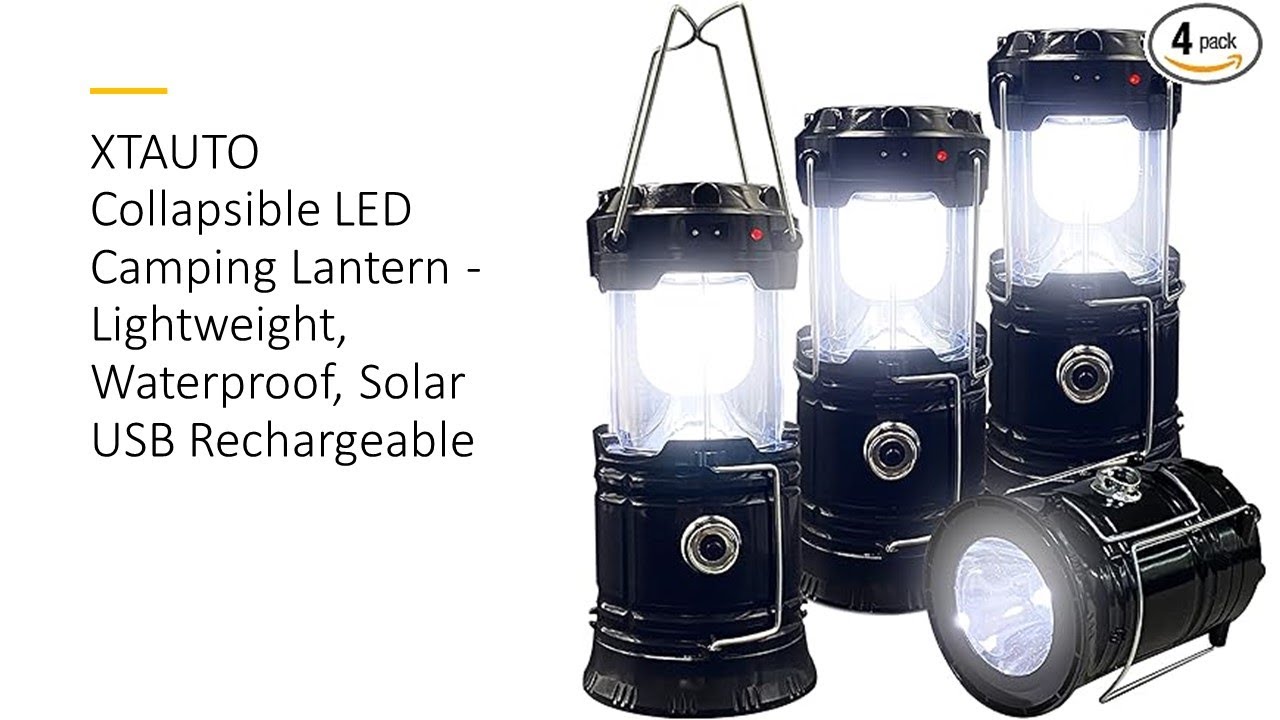 XTAUTO Collapsible LED Camping Lantern - Lightweight, Waterproof