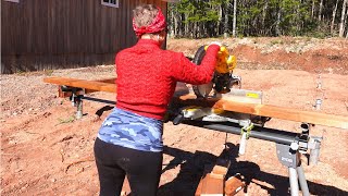 Debt Free Home Build: Laying Out The Floor Beams For Our Loft-Cabin Home (Part 2)