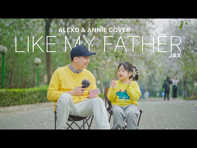 Singing in Public | Cute song Like My Father Cover by 7-year-old Annie and Dad class=