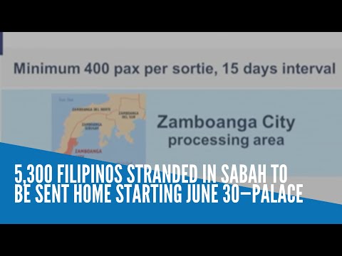 5,300 Filipinos stranded in Sabah to be sent home starting June 30—Palace