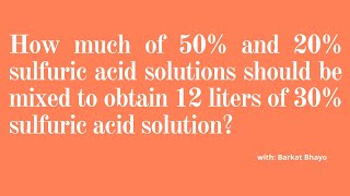 Application of Linear Equation in Chemistry