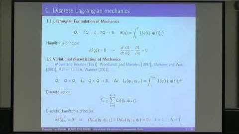 GFSW03 | Dr. François Gay-Balmaz | Towards a geometric variational discretization