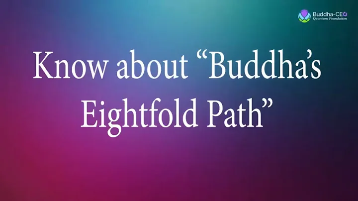 Do you know Buddha's eight fold path? | Buddha's eight fold path for beginners
