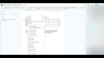 How to number rows in a Google Docs Table
