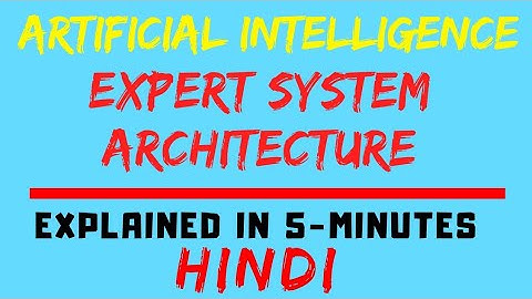 Expert System Architecture In Artificial Intelligence Explained (HINDI)