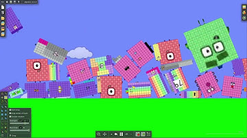 [Algodoo] Numberblocks One to One Million - the Floor is Lava