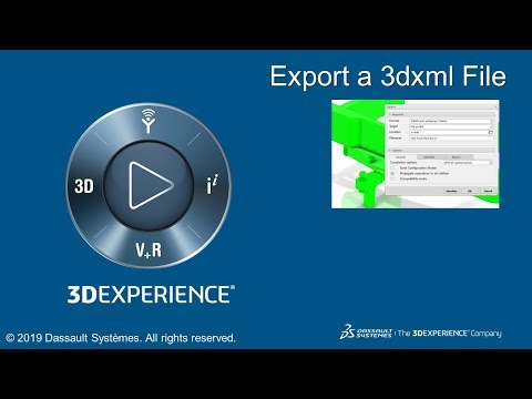 Export a 3dxml File in 3DEXPERIENCE