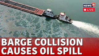 LIVE | Barge Slams Into Galveston Bridge In Texas News | Causing Collapse And Oil Spills | N18L