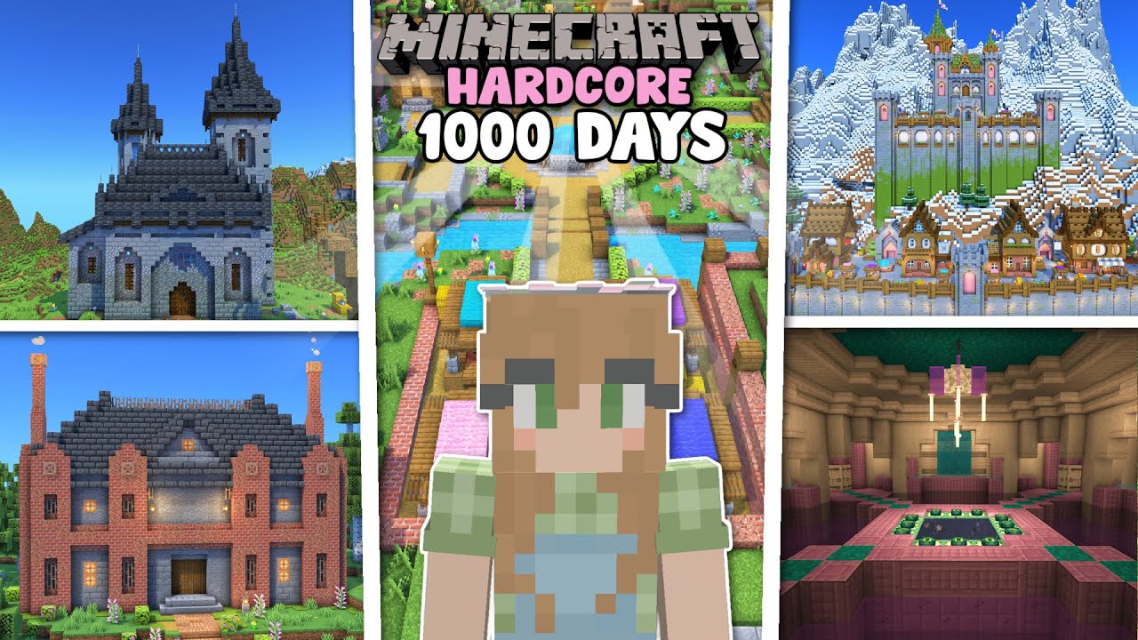 I've Survived For 1000 Days in My Hardcore Minecraft Forever World ₊˚⊹♡