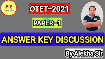 OTET 2021 || ANSWER KEY DISCUSSION || PAPER-1 || CDP || ENGLISH || BY ALEKHA SIR