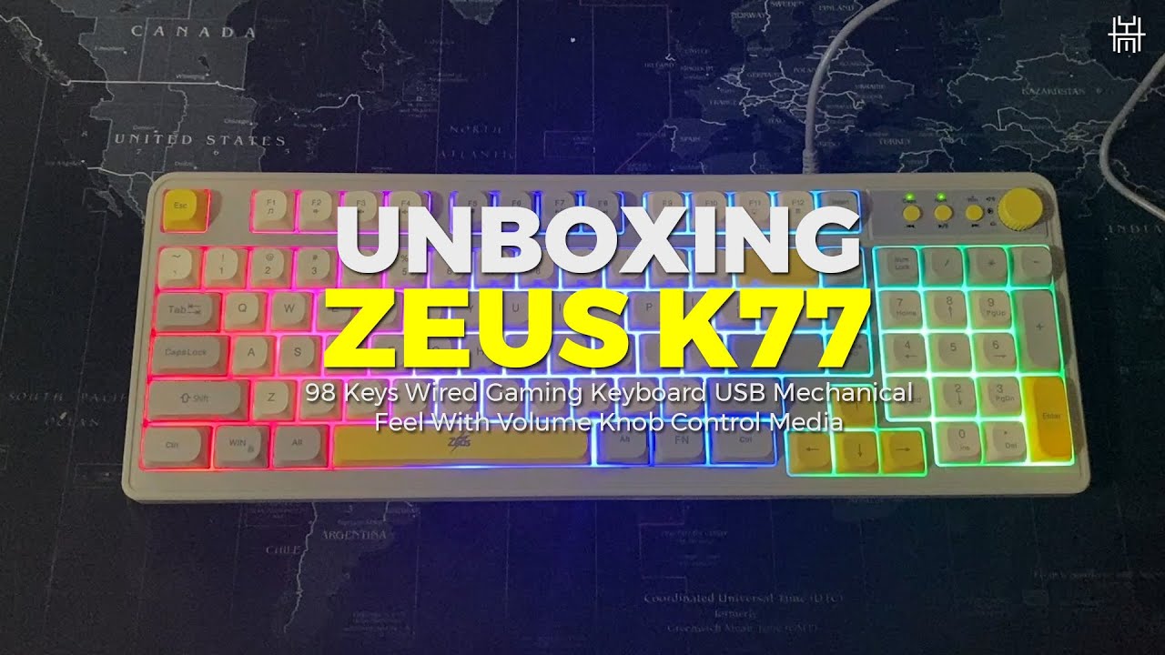 Zeus Keyboard Key Zeus Wired Gaming Keyboard Multi Colors Mixing 98 Keys USB Mechanical ...