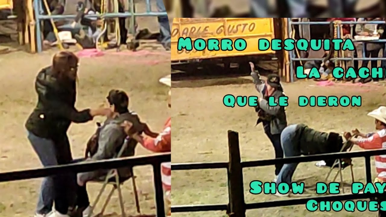 #morro desquita la #cachetada que le dieron,. #show de payachoques #jaripeo de #feria #mexico