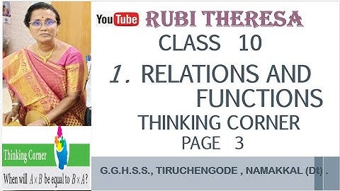 TN Samacheer  Kalvi 10th Maths _ THINKING CORNER _ PAGE 3  RELATIONS AND FUNCTIONS _  English Medium