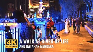 Covid Dah Reda Ke? Ramai Je Kat Sini | River of Life &amp; Dataran Merdeka Night Walk During PPN Phase 2