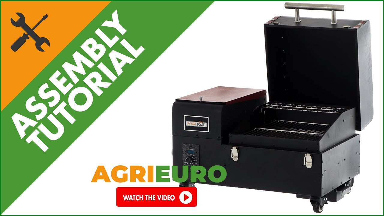Royal Food PELLETTO 140 W Table-top Wood Pellet Grill - Stainless Steel Grids - Assembly tutorial