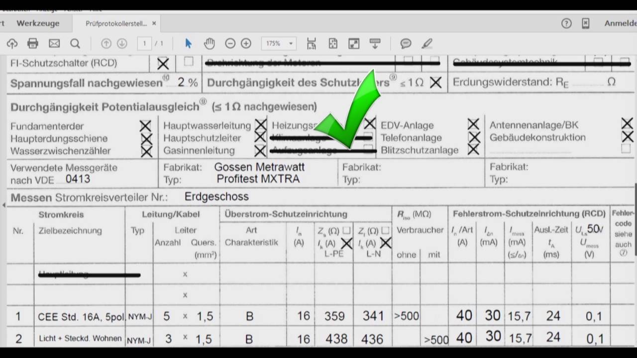 Prufen Elektrischer Anlagen Das Prufprotokoll Youtube