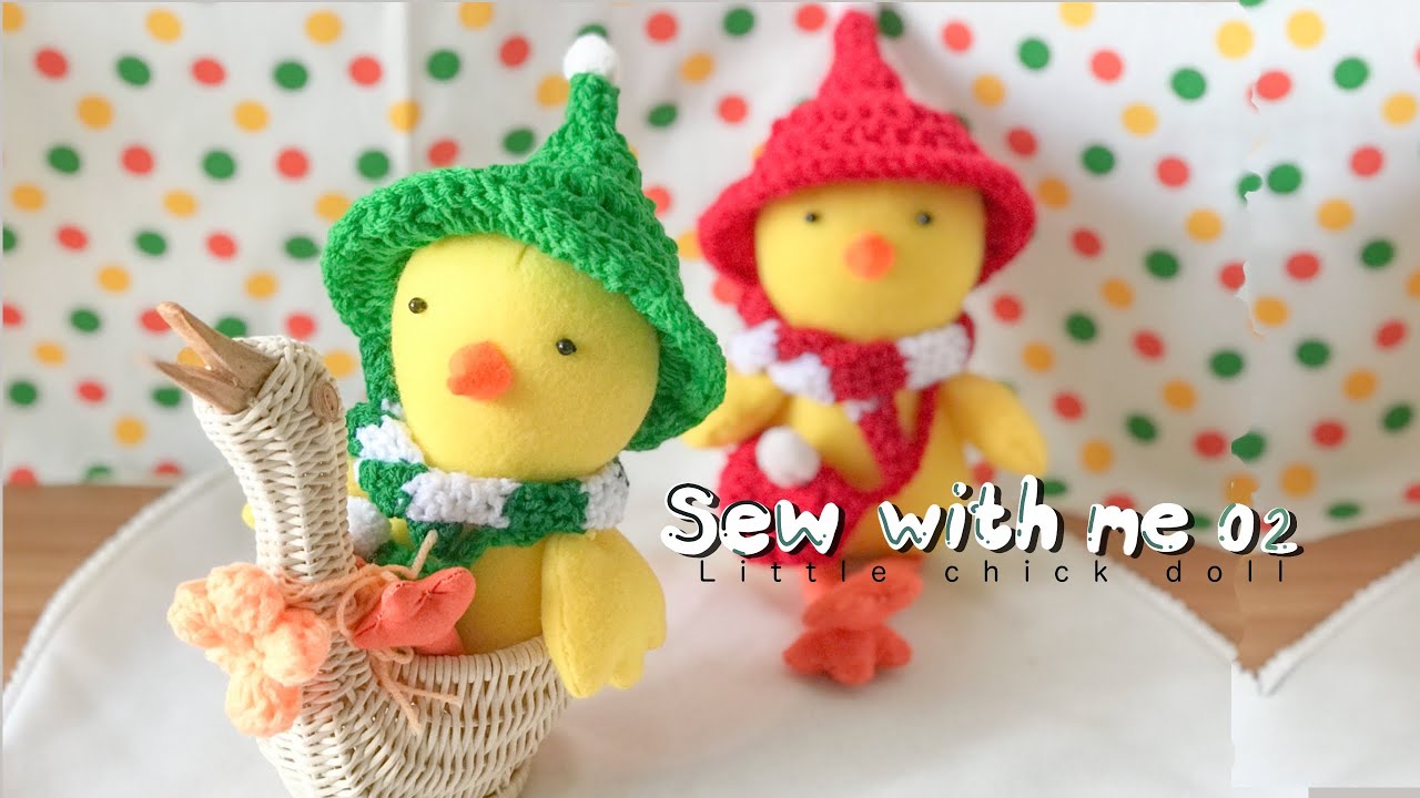 Sew with amlam : เย็บตุ๊กตาลูกเจี๊ยบด้วยจักร |sewing little chick doll