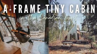 Off Grid A-FRAME TINY CABIN in the woods | Poisson Blanc, Glamping in Canada Airbnb
