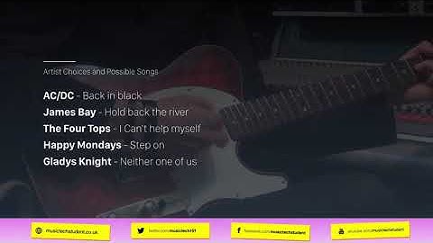 Component 1 Recording - Choosing your song June 2019 - A Level Music Technology
