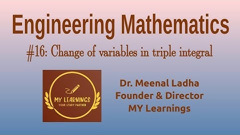 #16: Change of variables in triple integral