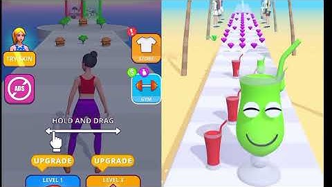 Juice Run vs Twerk Race 🧃💃 Satisfying ASMR Gameplay | Android iOS Games | Viral Mobile Challenge