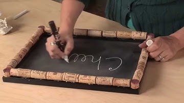 DIY Wine Cork Crafts Chalkboard and Cork Board