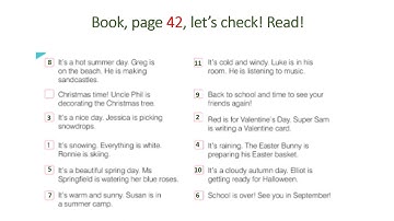 Unit 4 the calendar   Lesson 1 Guess the Months part 1 21 22