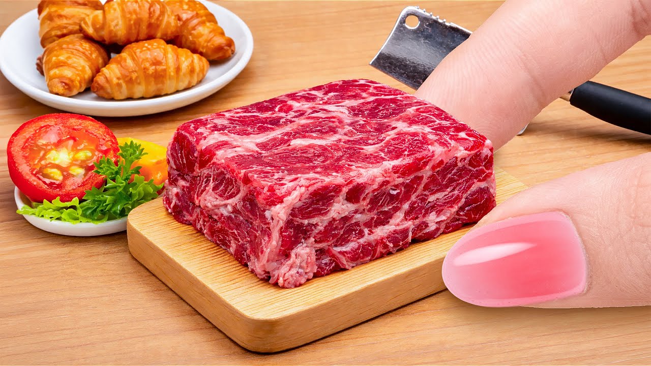 Amazing Miniature Cooking 🥒 Saucy Meat & Veggie Cucumber Rolls | Mini Food Recipe